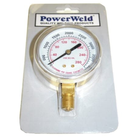 Powerweld Replacement Gauge, 2-1/2" x 4000 PSI, 1/4" NPT Inlet A4000